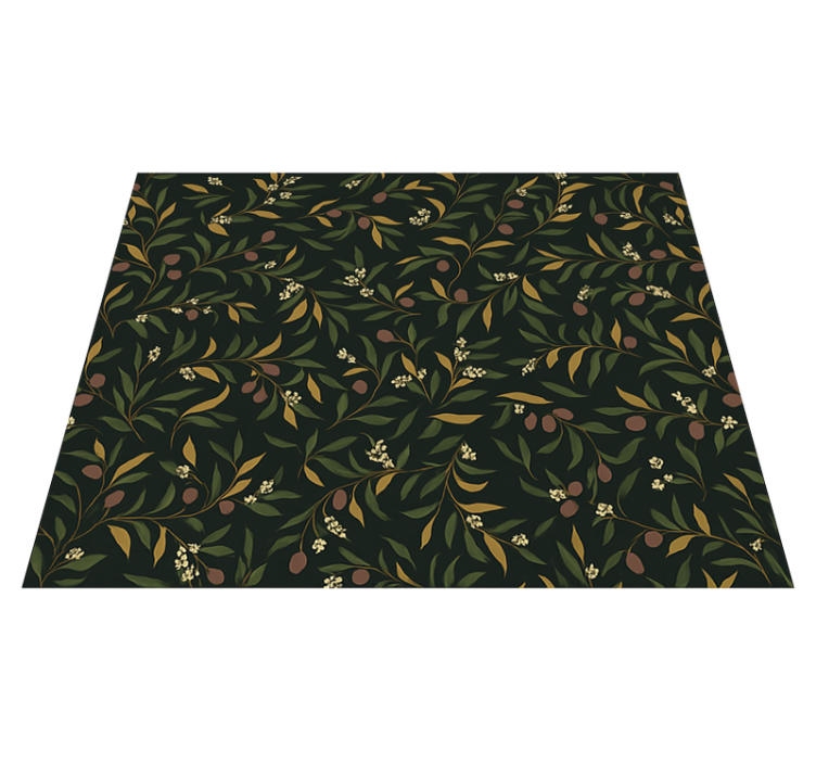 Vinyl teppich schlafzimmer mit schlichtem blumenmuster - TenStickers