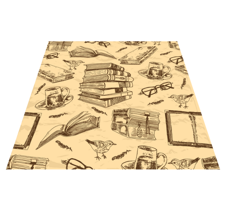 Vinyl teppich büro alte bibliothek - TenStickers