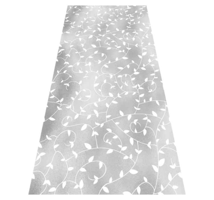 Vinyl teppich büro baumäste weiß und silber - TenStickers