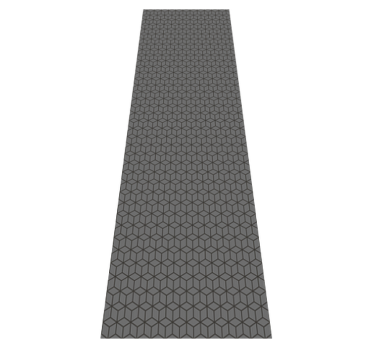 Vinyl teppich büro 3d graue würfel - TenStickers