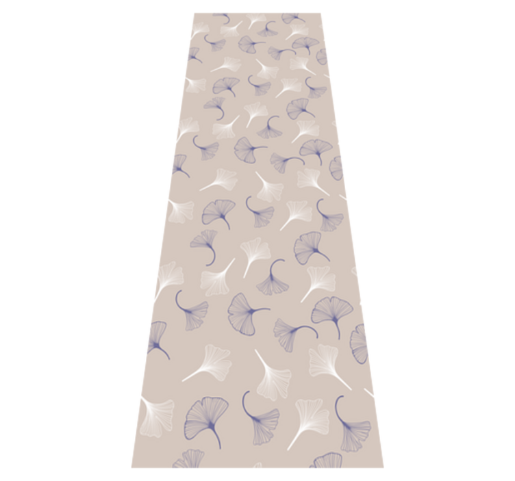 Vinyl teppich büro ginkgo blätter creme - TenStickers