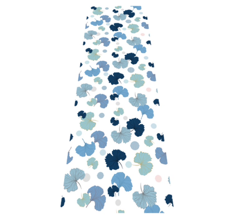 Vinyl teppich büro blaues ginkgo blatt - TenStickers