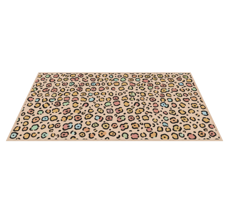 Vinyl teppich schlafzimmer leoparden pastellfarben druck - TenStickers