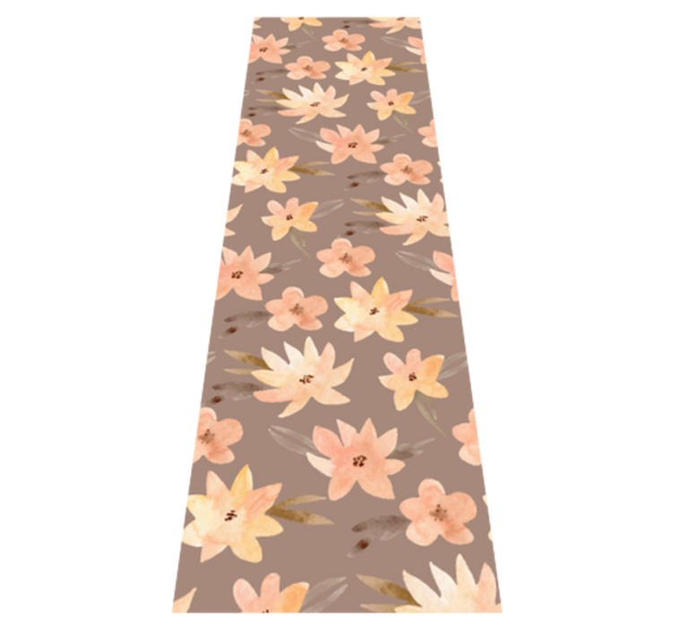 Vinyl teppich schlafzimmer aquarella blumen pastellfarben - TenStickers