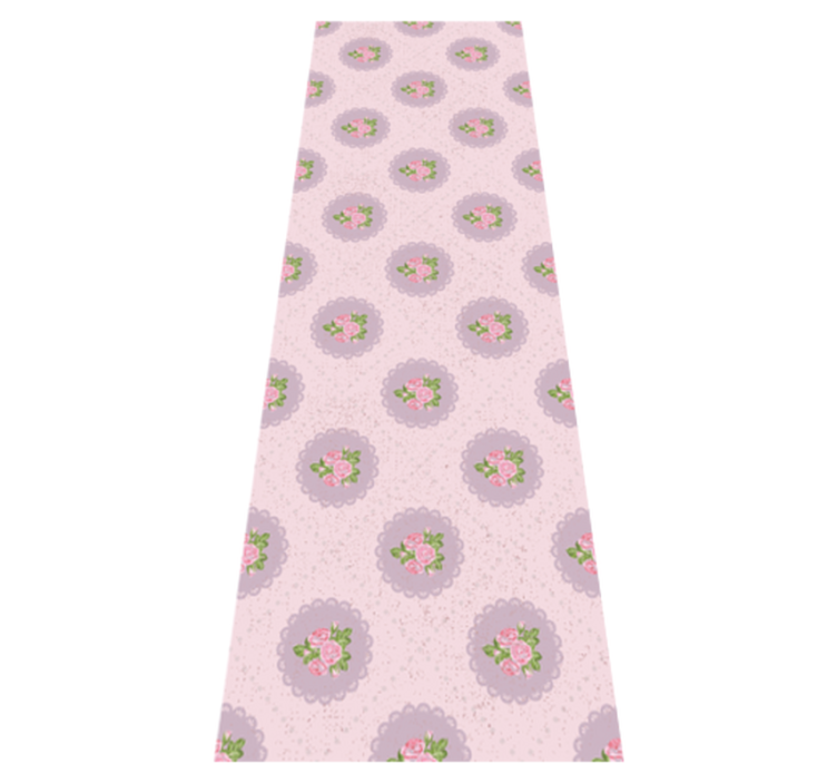 Vinyl teppich schlafzimmer im shabby chic rosa karomuster - TenStickers
