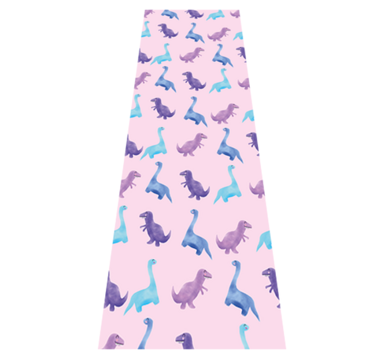 Vinyl teppich schlafzimmer mit pinken dinosauriern - TenStickers