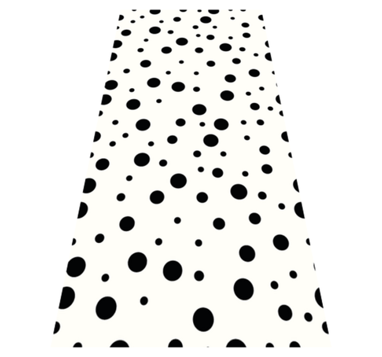Vinyl teppich schlafzimmer im schwarz-weißen polka-muster - TenStickers