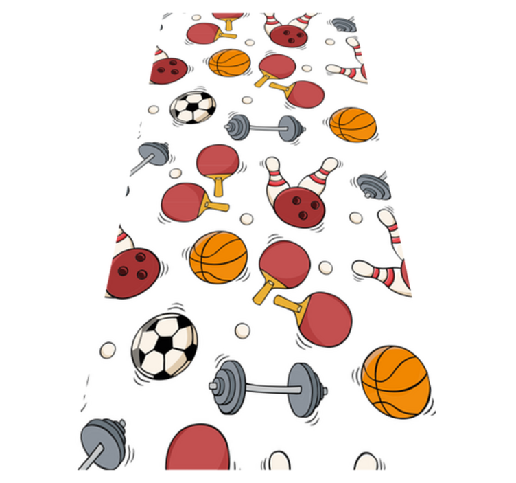 Vinyl teppich schlafzimmer im doodle sportstil - TenStickers