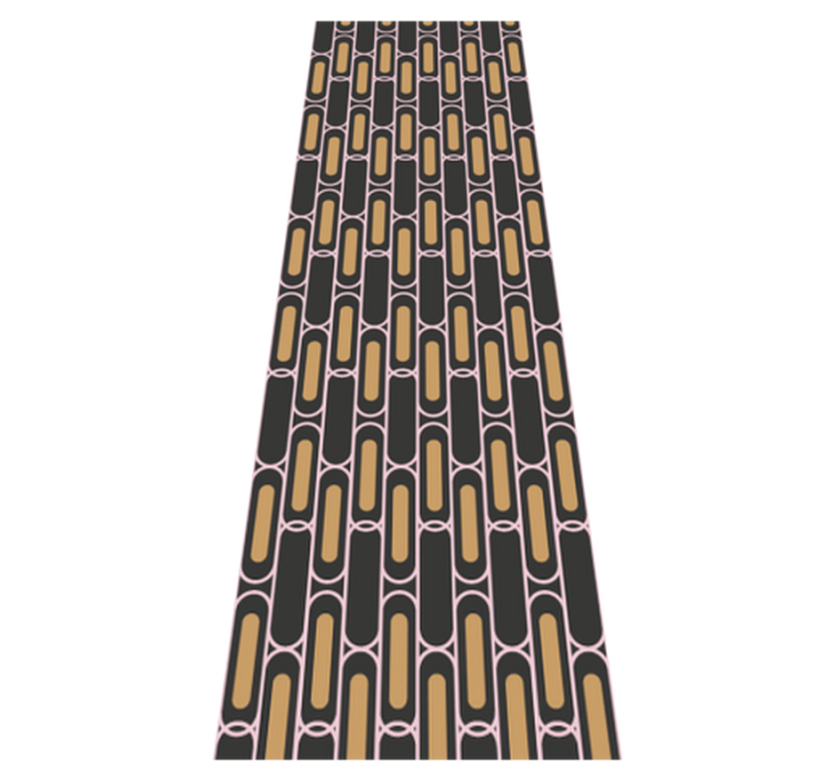Vinyl teppich schlafzimmer braun und rosa geometrisch - TenStickers