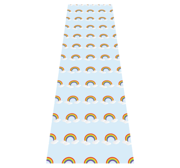 Vinyl teppich schlafzimmer bunter regenbogen und wolken - TenStickers