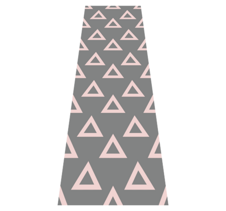 Vinyl teppich schlafzimmer in rosa und grau dreiecke - TenStickers