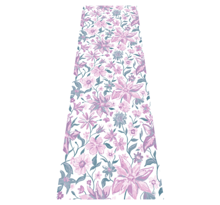 Vinyl teppich schlafzimmer in rosa und grau mit rosen - TenStickers