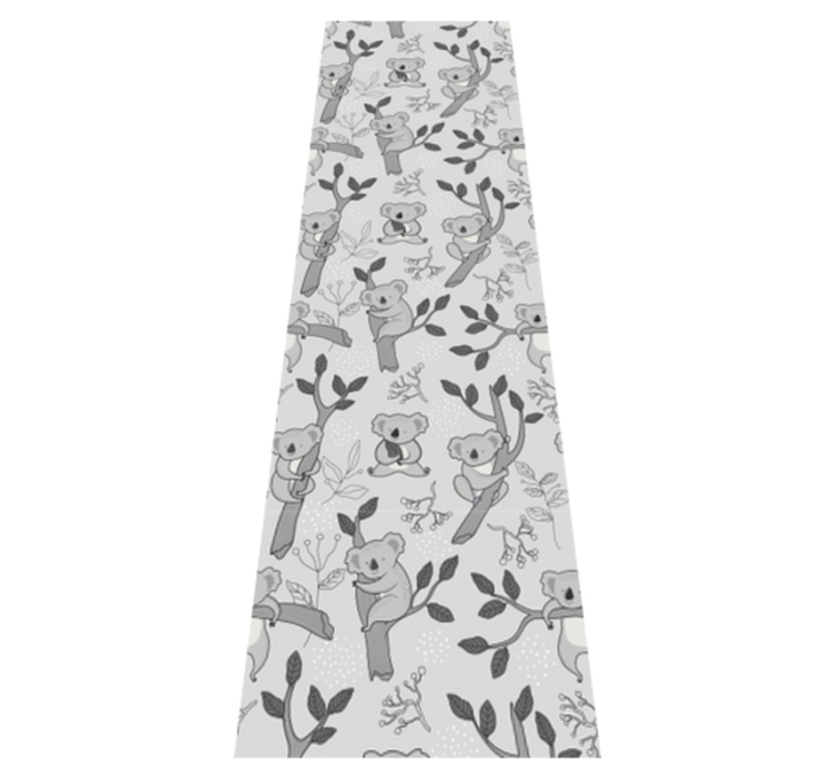 Vinyl teppich schlafzimmer mit grauem koala-muster - TenStickers