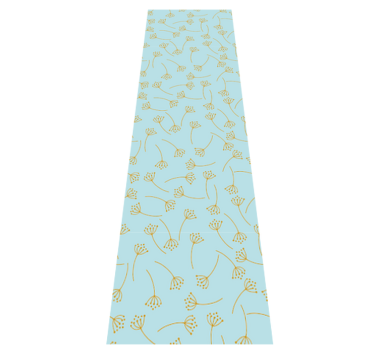 Vinyl teppich schlafzimmer blaue nordische pflanzen - TenStickers