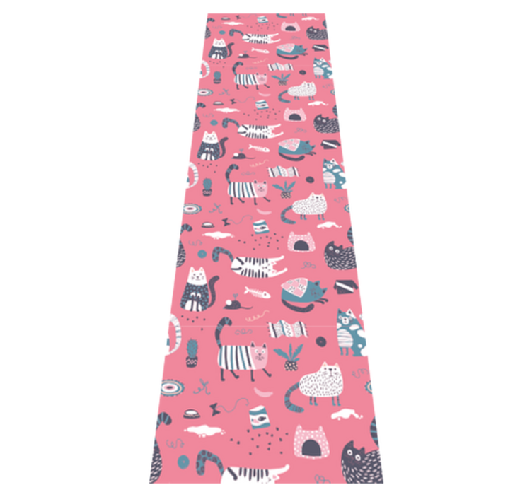 Vinyl teppich schlafzimmer nordic katzen - TenStickers