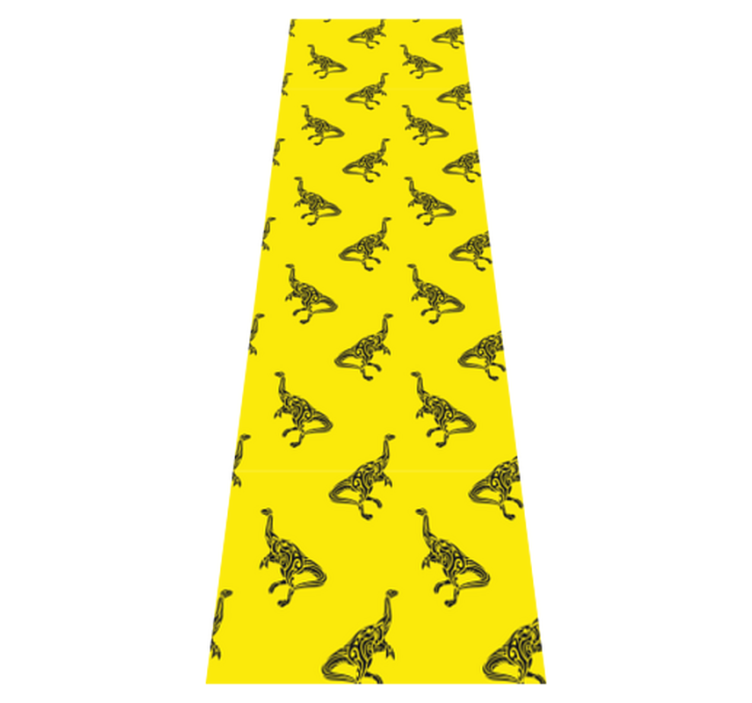 Vinyl teppich schlafzimmer mit brachiosaurus symbolen gelb - TenStickers
