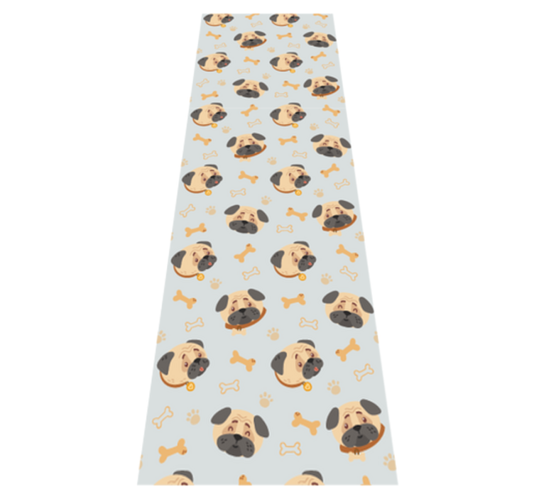 Vinyl teppich schlafzimmer mit bulldoggen welpen muster - TenStickers