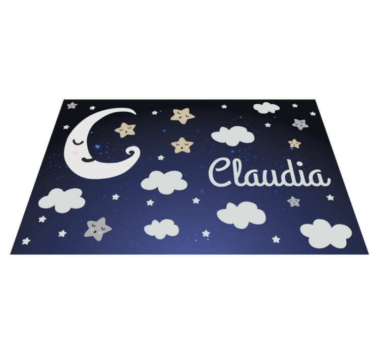 Namens Vinyl Teppich anpassbares Starry Night Design - TenStickers