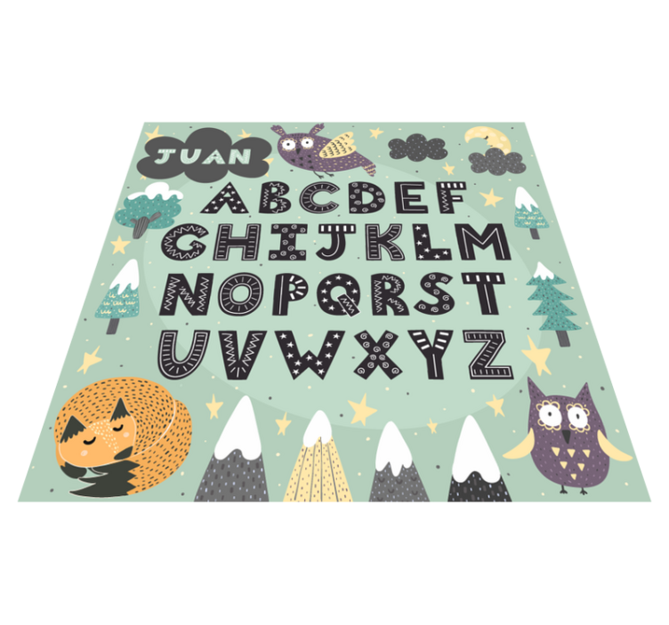 Namens Vinyl Teppich alphabet Learning Decor - TenStickers