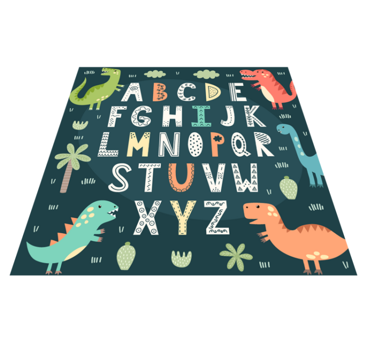 Vinylteppich Schlafzimmer alphabet Dinosaur Playroom - TenStickers