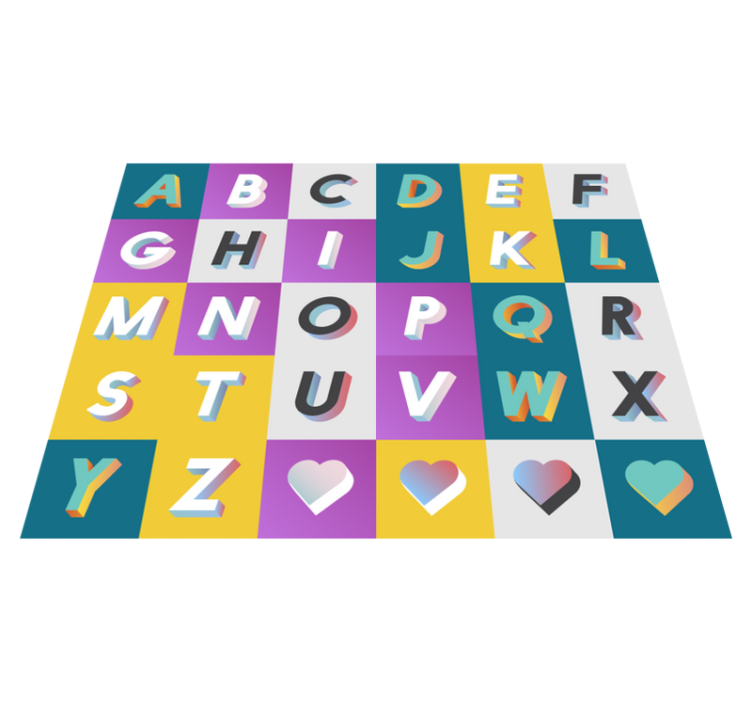 Vinylteppich Schlafzimmer bunte Alphabet-Spielbereich - TenStickers