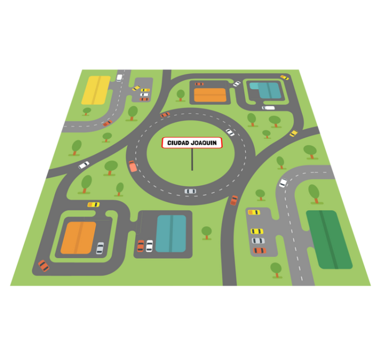 Vinyl Teppich mit Namen personalisiertes stadtbild - TenStickers