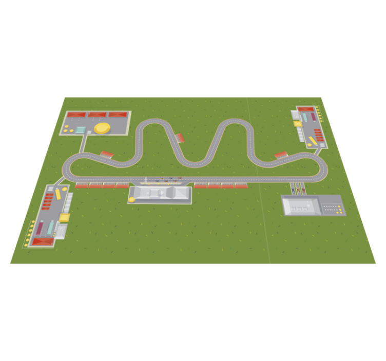 Vinyl Teppich Straßen verspielte straßenkarte - TenStickers