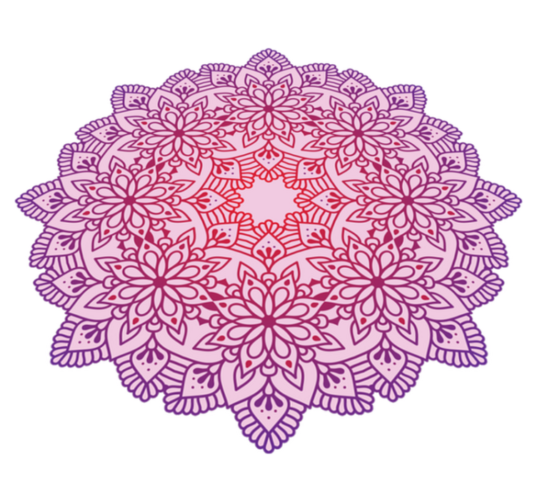 Vinyl teppich mandala mandala emblem - TenStickers