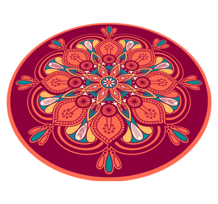 Vinyl Teppich Mandala indisches Mandaladesign - TenStickers