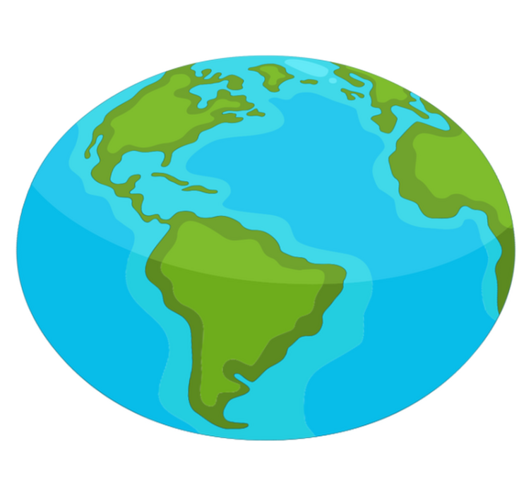 Illustrative weltkarte vinyl teppich - TenStickers