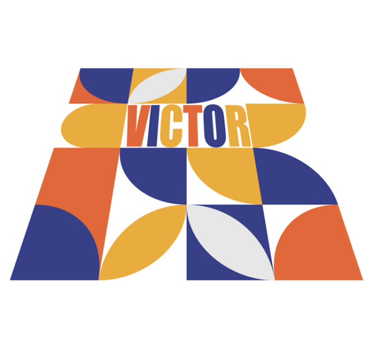 Vinyl Teppich mit Namen anpassbare geometrische - TenStickers