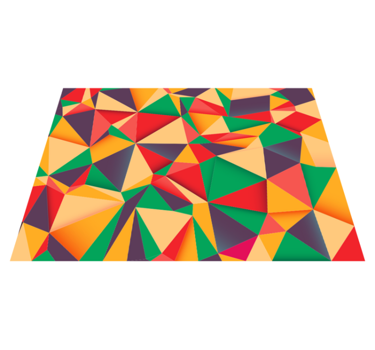 Vinyl Teppich geometrisch bunte dreieckige komposition - TenStickers