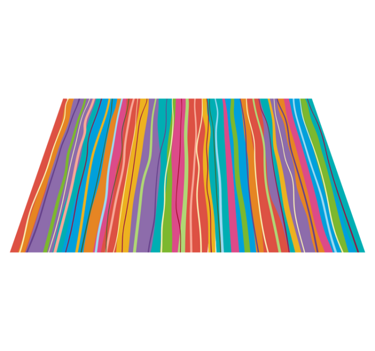 Vinyl teppich gestreift buntes streifenmuster - TenStickers