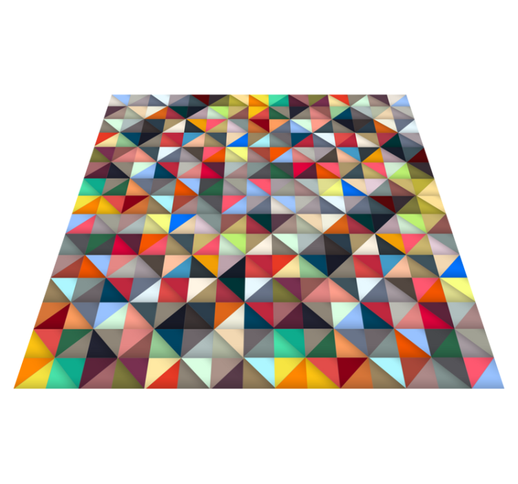 Vinyl Teppich geometrisch buntes dreieckiges muster - TenStickers