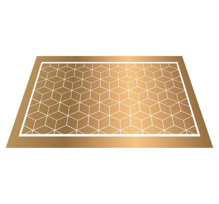 Vinyl Teppich geometrisch geometrische quader illusion - TenStickers