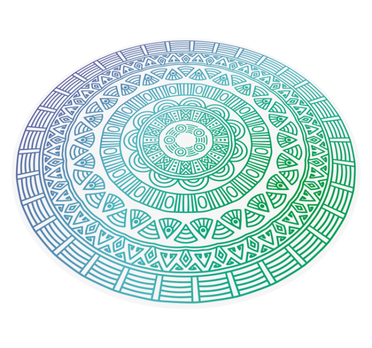 Vinyl teppich mandala zirkuläres muster - TenStickers
