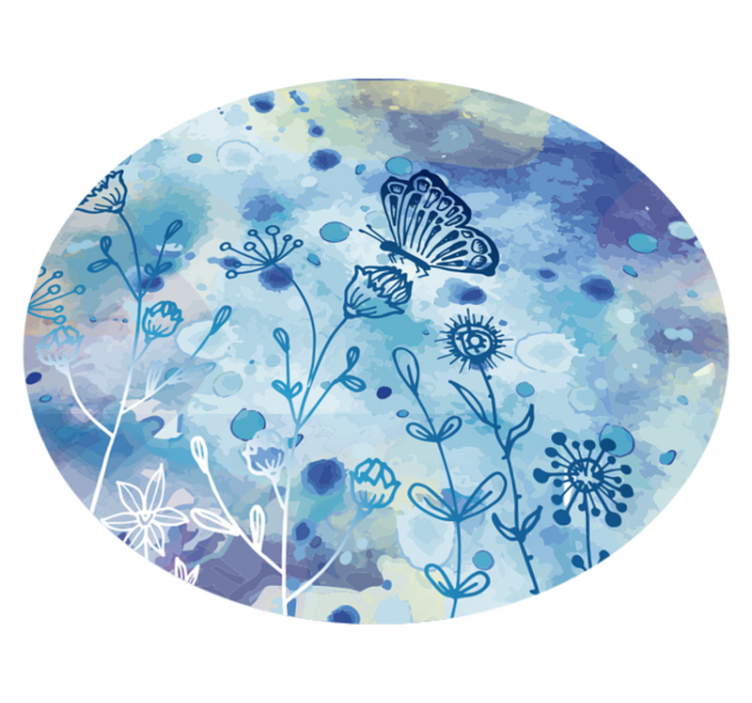Vinyl Teppich Blumen botanisches aquarell - TenStickers