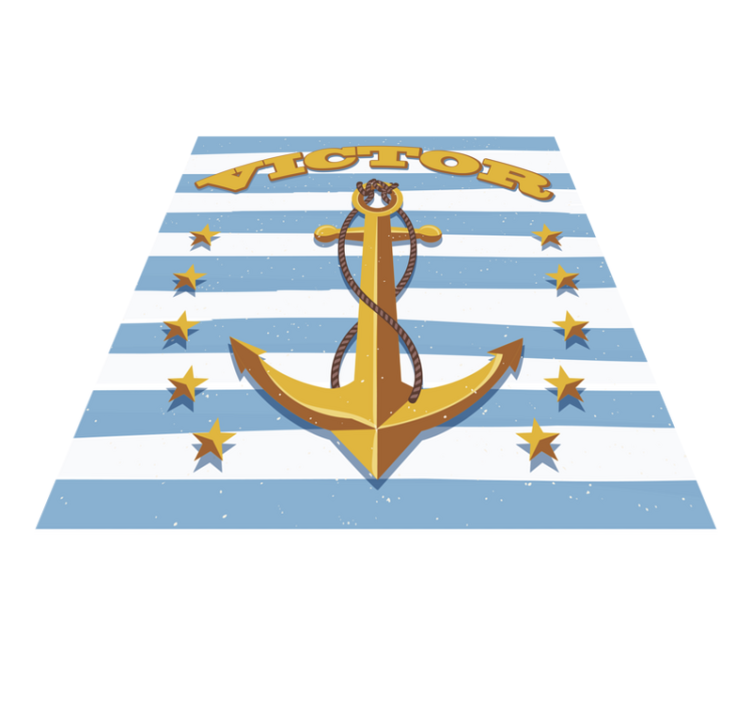 Vinyl Teppich mit Namen nautisch anpassbar - TenStickers
