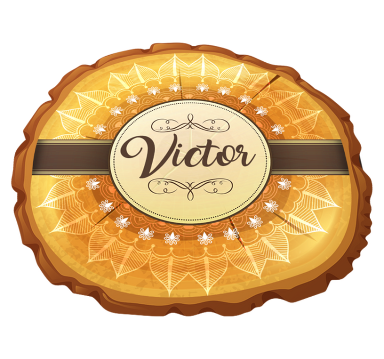 Vinyl Teppich mit Namen personalisiertes festliches emblem - TenStickers