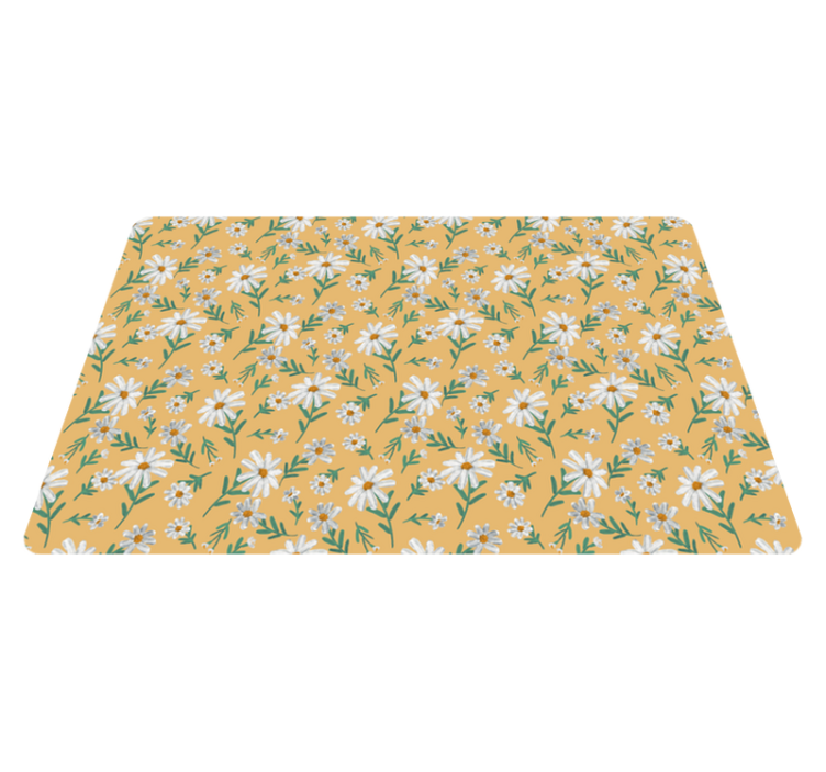 Vinyl Teppich Blumen gänseblümchen-muster - TenStickers