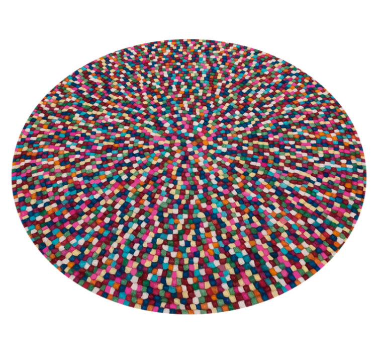 Vinyl Teppich geometrisch buntes mosaik platzt - TenStickers