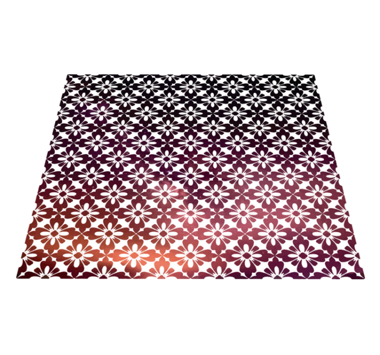 Vinyl Teppich Blumen florales ombre - TenStickers