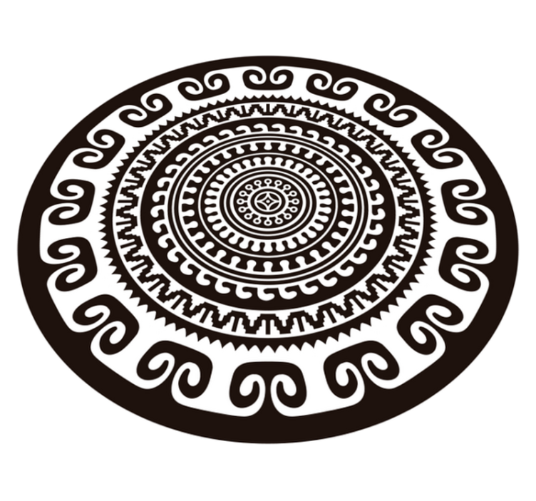 Vinyl teppich mandala im mandala kreis - TenStickers