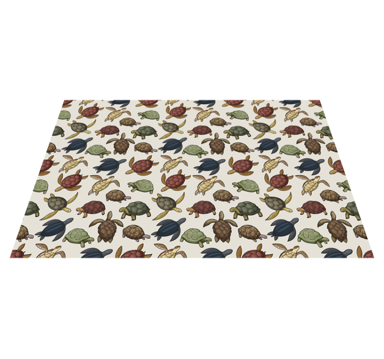 Vinyl teppich tiere schildkröten illustration - TenStickers
