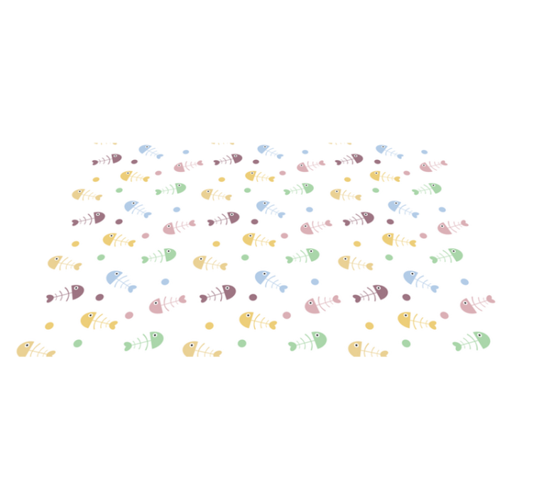 Vinyl Teppich Kinderzimmer bunte fischillustration - TenStickers