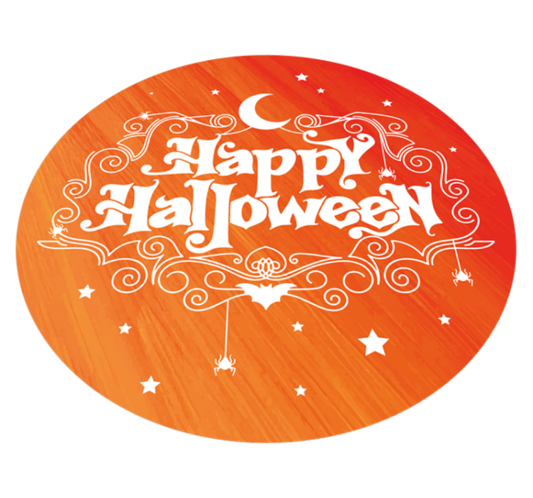 Vinyl teppich halloween festlich rund - TenStickers