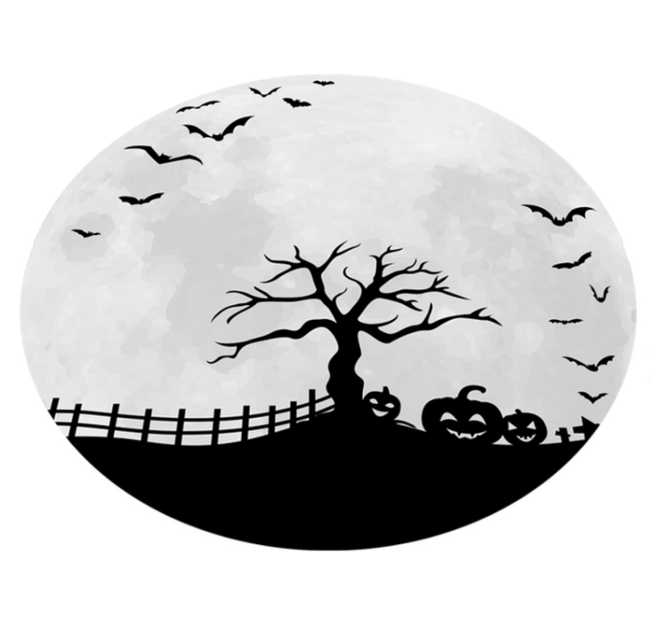 Vinyl teppich halloween gruselige halloween szene - TenStickers