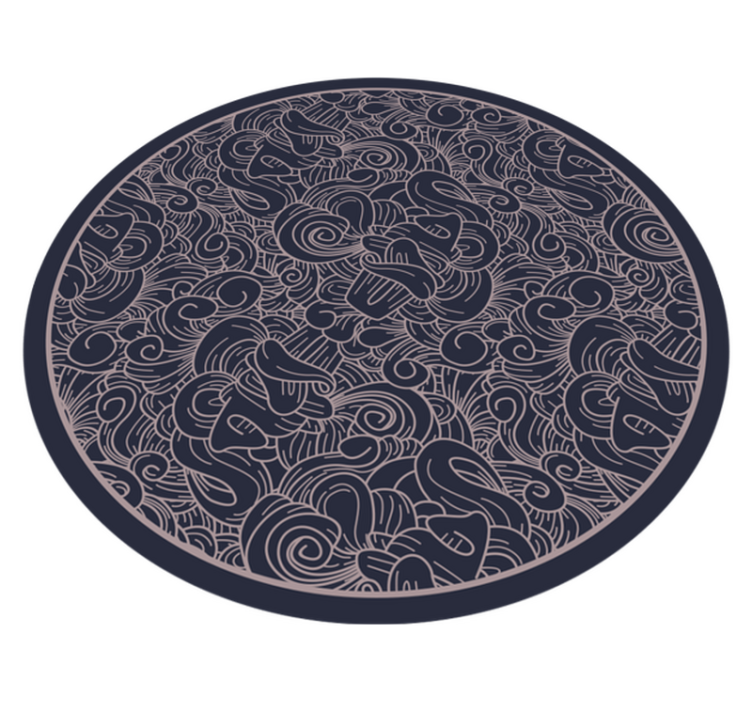 Vinyl teppich mandala mit wirbelmotiv - TenStickers