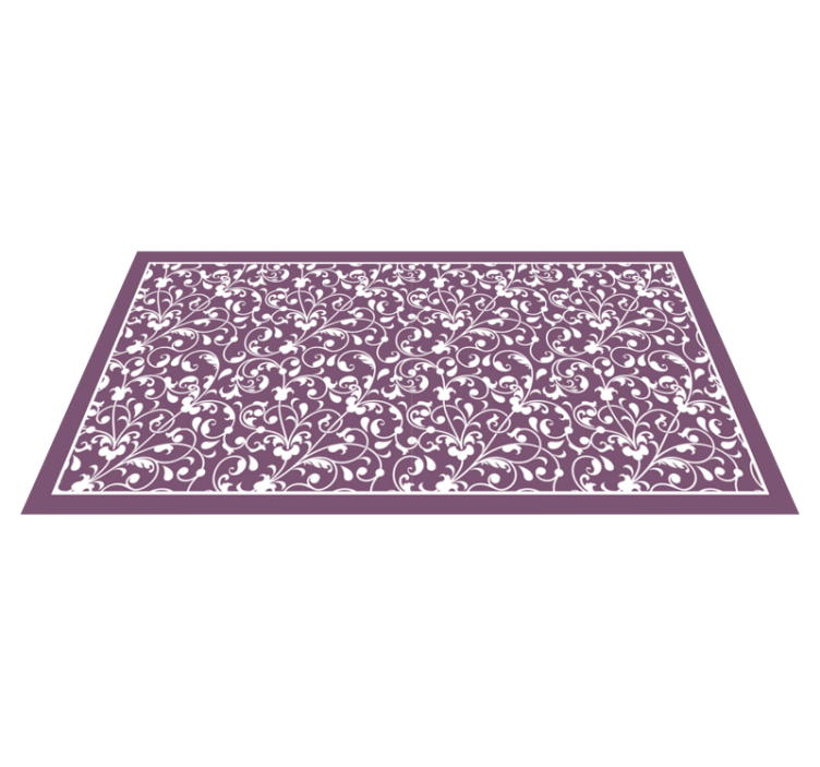 Vinyl teppich blumen mit elegantem schwirrmuster - TenStickers