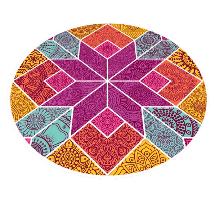 Vinyl teppich mandala mandala komplexität - TenStickers